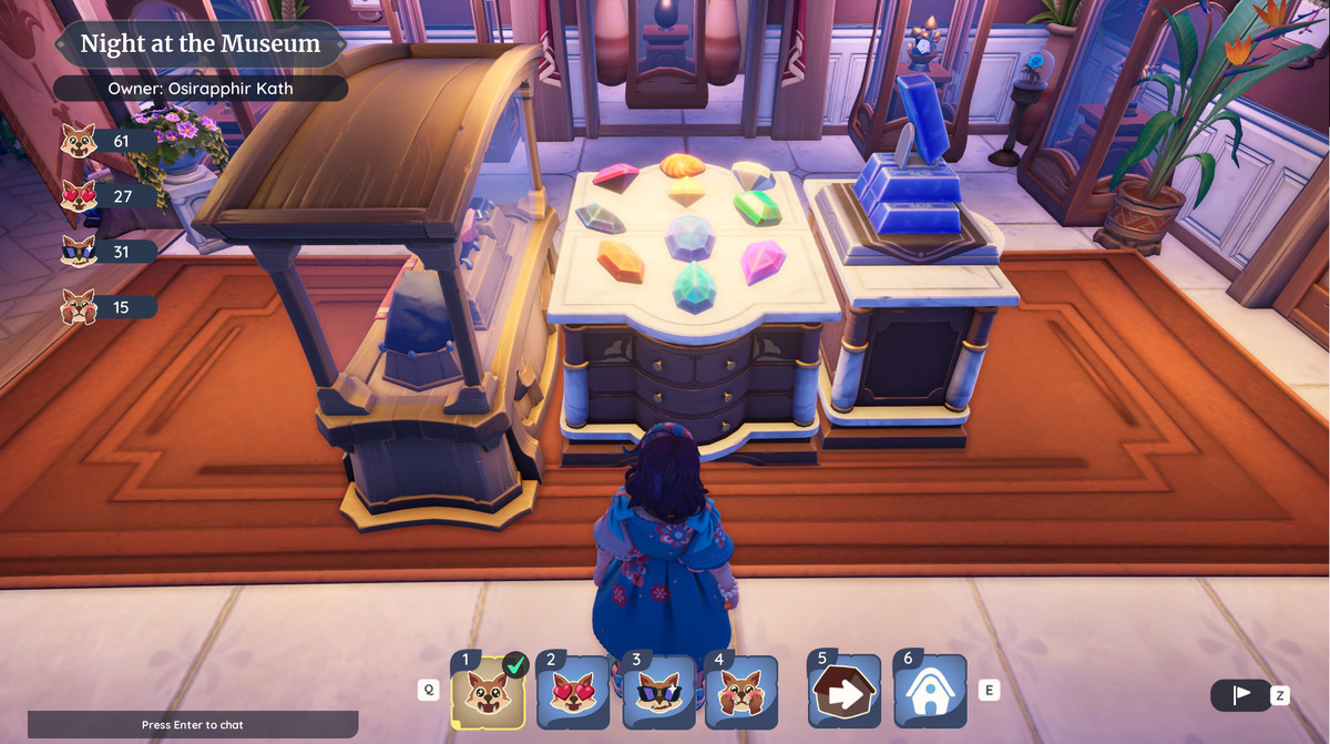 A house in Palia, called Night in the Museum, because it is designed to look like a museum. Gems and other valuable ores are on display.