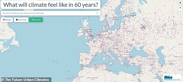 This interactive map offers a terrifying glimpse into Earth's scorching future by showing what your city's climate will look like in 60 years