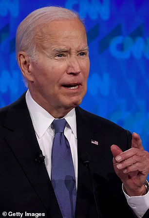 President Joe Biden during the CNN debate