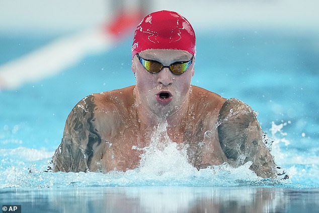 Team GB's Adam Peaty (pictured) will face Qin Haiyang, who has been embroiled in the Chinese doping controversy, in the 100m breaststroke final at the Paris Olympics on Sunday.