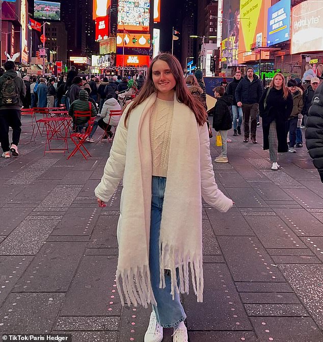 20-year-old Adelaide woman Paris Hedger developed a rare condition after a long flight to New York City, causing hundreds of blood clots to form in her lungs