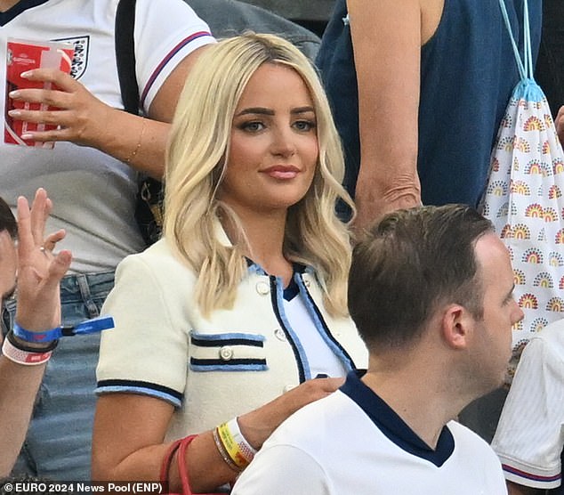 Jordan Pickford's glamorous wife Megan led the way ahead of England's kick-off tonight