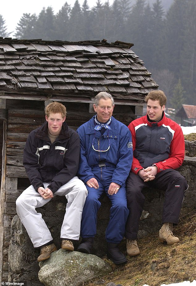 In 2005, Charles, William and Harry held a short press conference and photo opportunity on the slopes of Klosters