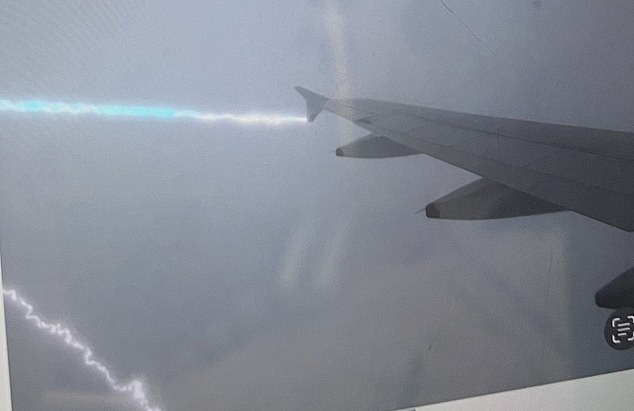 Dramatic footage captured the moment a British Airways plane was struck by lightning on approach to Heathrow Airport on Sunday