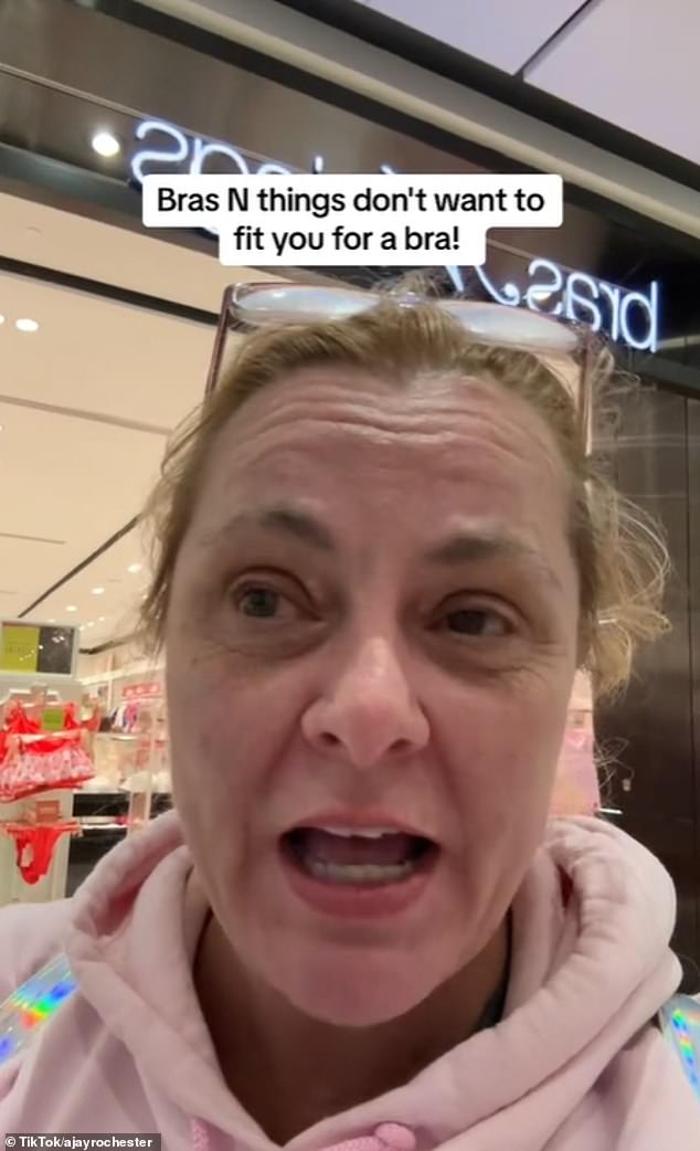 Ajay Rochester has accused a Bras N Things employee of 'fat-shaming' her after she visited a store in Sydney on Thursday