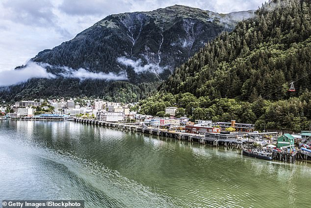 Spacious views of downtown Juneau, located on the waterfront of the Gastineau Canal