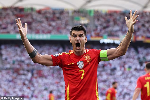 Alvaro Morata is Spains skipper who has a goal tally