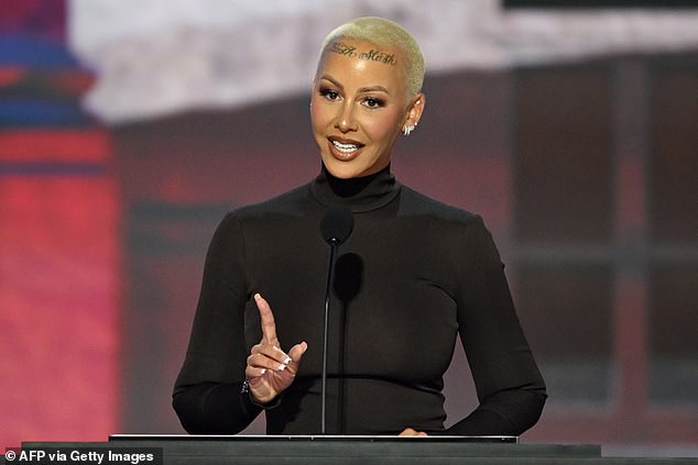 Model and rapper Amber Rose made waves on social media on Monday when she said in a speech at the Republican National Convention that former President Donald Trump is 