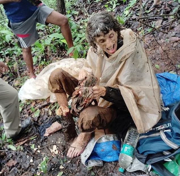 The woman was found tied to a tree, emaciated, by a cattle herder. The woman said her husband had left her there after a domestic dispute