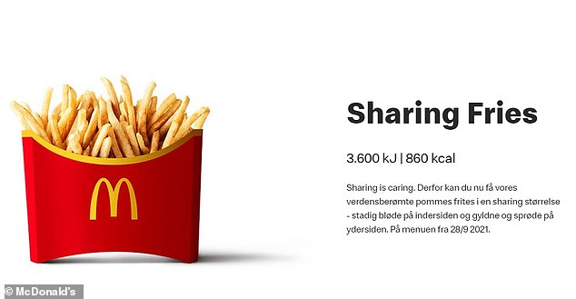 It turns out that Audrey had actually ordered the sharing fries, and not the large fries she thought she had.