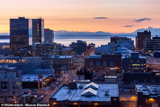 Alaska is considered the worst state for Americans to spend their old age (Pictured: Downtown Anchorage)