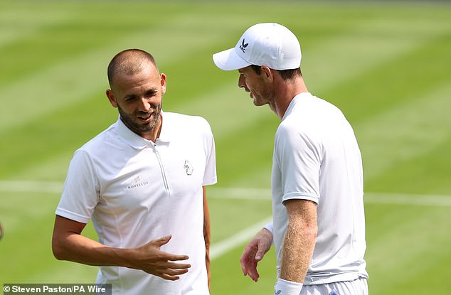 Andy Murray (right) teams with Dan Evans (left) in the men's doubles at the Olympic Games