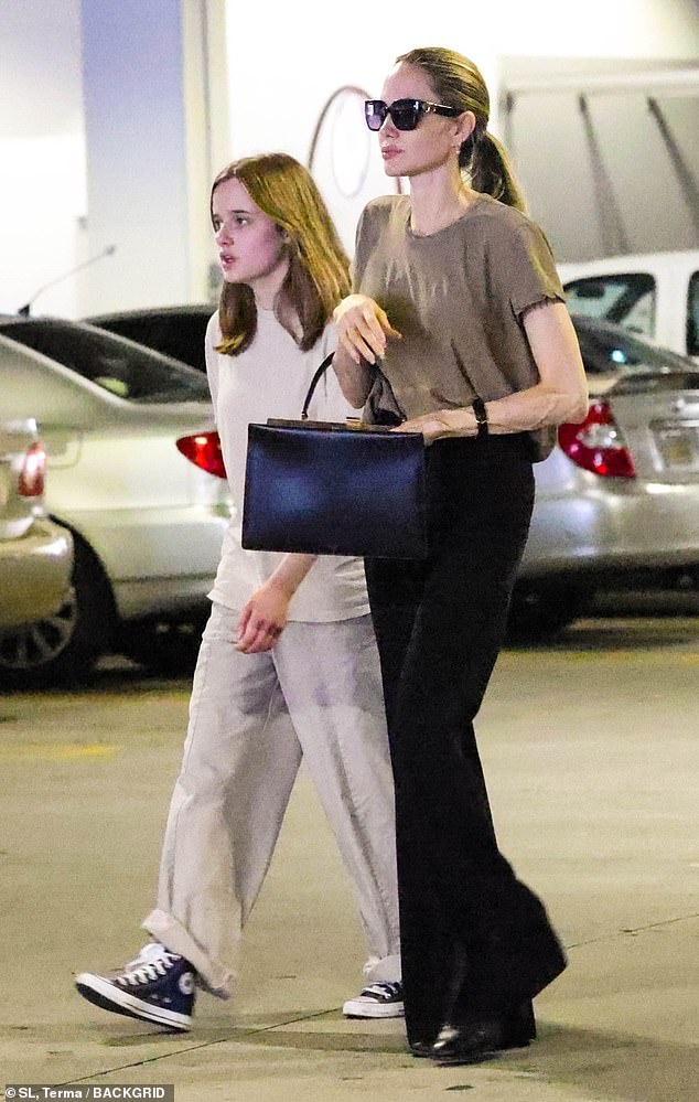 Angelina Jolie was joined by daughter Vivienne during an outing in Los Angeles on Tuesday