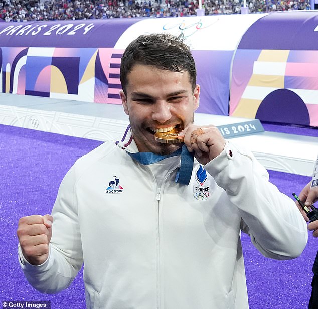 Antoine Dupont (pictured) led France to their first gold medal at the 2024 Olympics