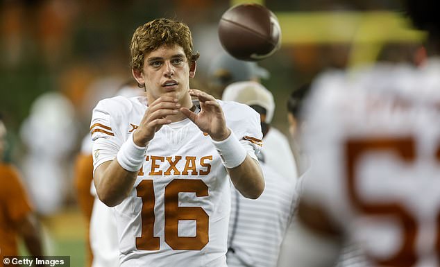 The 19-year-old struggles to overtake Quinn Ewers as Texas' starting quarterback in Austin