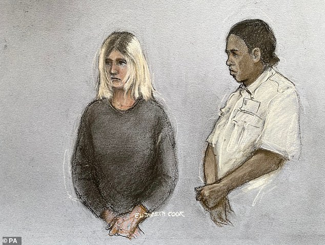 McCullough (pictured in court) was arrested on September 13 last year after her parents' bodies were found in a top-floor bedroom of their three-storey home in Pump Hill.