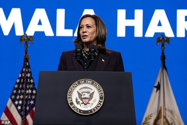 Vice President Kamala Harris speaks in Houston on Thursday, July 25. The vice president has less than two weeks to choose a running mate so that delegates can meet their Aug. 7 deadline to vote on the slate.