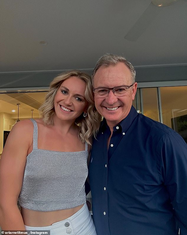 Ariarne Titmus is pictured with her father Steve, who captured the near-tragedy on video when the Olympic gold medalist was born