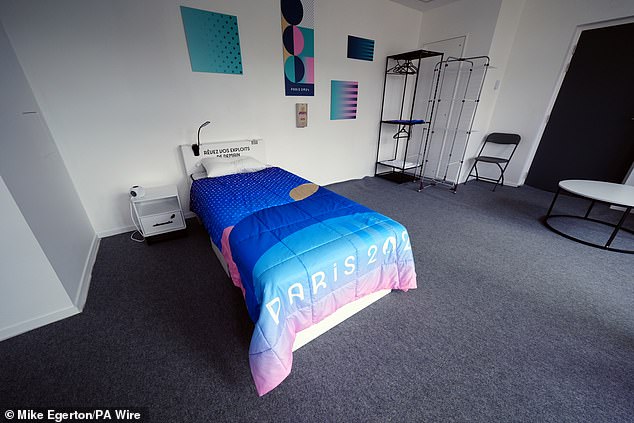 Many athletes have complained about the cardboard beds (pictured)