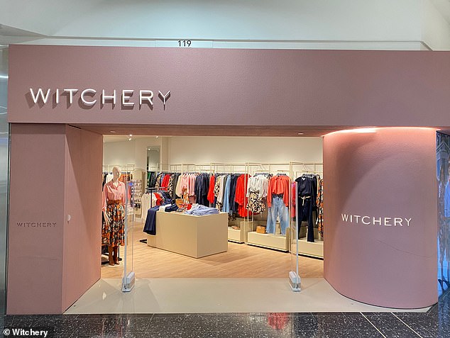 Australian fashion brand Witchery (pictured) has come under fire for not including a size 20 in their new collection