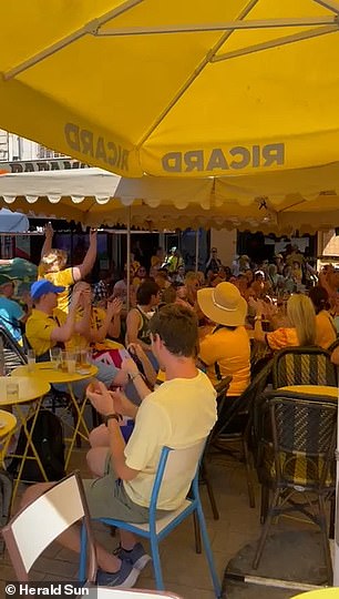 Fans were seen drinking and singing in Marseille