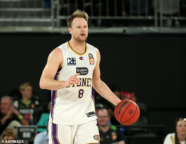 Newley, 39, bought the posh three-bedroom, two-bathroom mansion in Malvern in 2008 for $750,000, leaving the former Olympian with $961,500 after the sale. Pictured: Newley plays a game for the Sydney Kings in the NBL in 2021