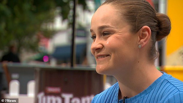 Ash Barty (pictured) has spoken about playing at Wimbledon for the first time since winning the event in 2021