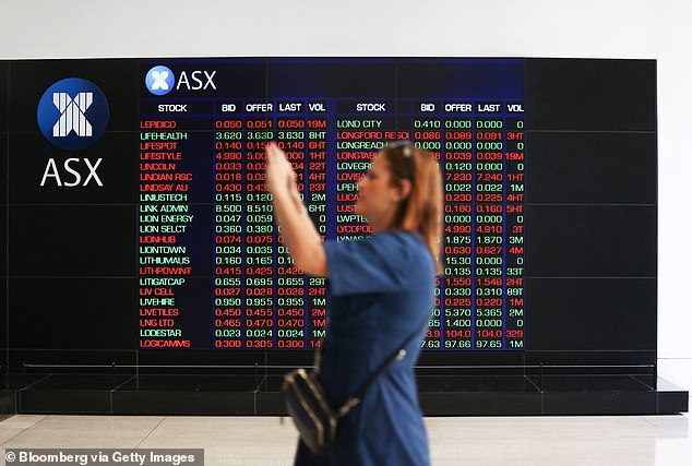 Australia's best performing company saw its share price double in the last financial year despite a cost of living crisis (pictured Australian Securities Exchange in Sydney)