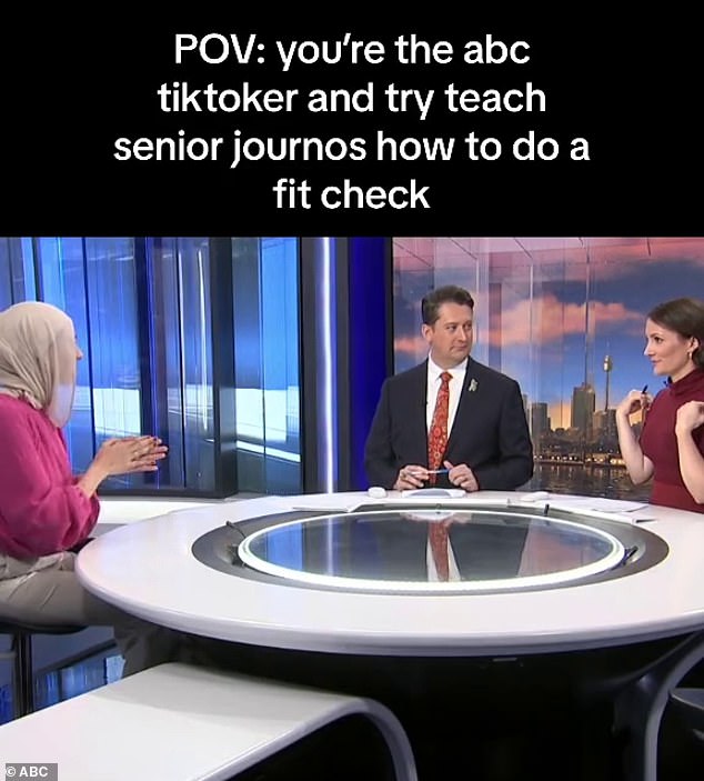 Three ABC journalists captured the moment they tried a viral TikTok fashion trend that swept social media