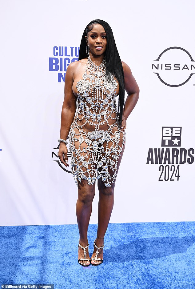 Remy Ma left little to the imagination as she took over the red carpet at the 2024 BET Awards on Sunday.