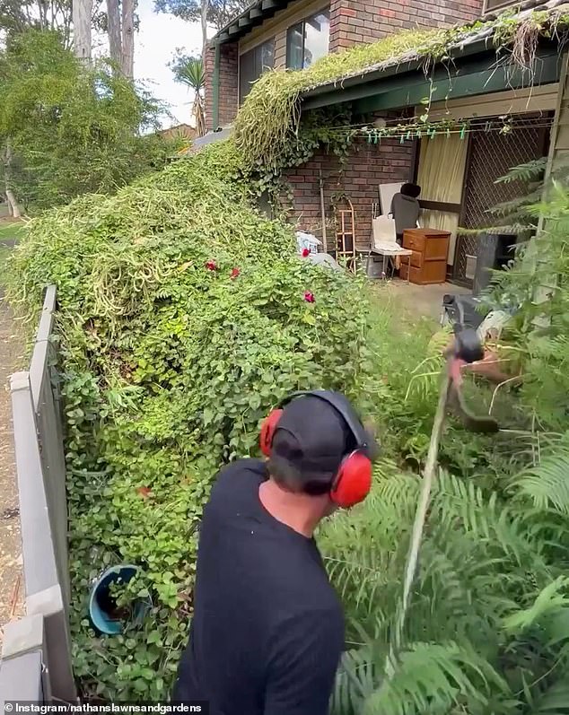 Gardener Nathan Stafford was working on a property in Ryde, in Sydney's northwest, when he was confronted by a 'very angry and aggressive' man