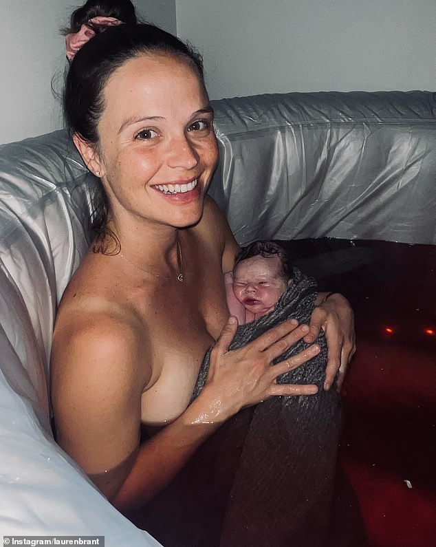 Lauren Brant and Barry Hall have been brutally ridiculed for their revealing home birth photoshoot to announce the birth of their fourth child Clay over the weekend