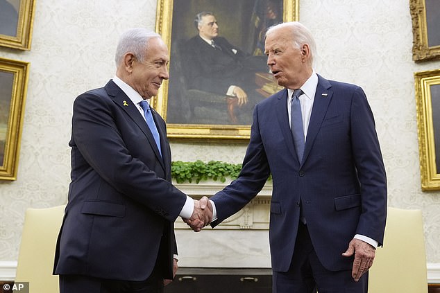 President Joe Biden meets with Israeli Prime Minister Benjamin Netanyahu in the Oval Office