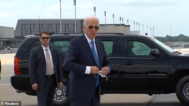 President Joe Biden is seen in public for the first time in six days