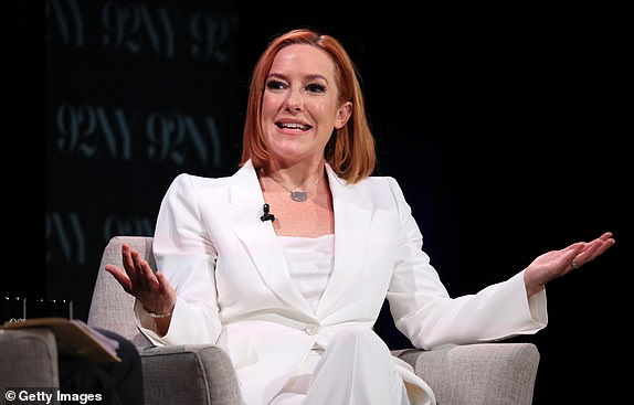 NEW YORK, NEW YORK - MAY 8: Jen Psaki speaks onstage during Jen Psaki in Conversation with Lawrence O'Donnell - Say More: Lessons from Work, the White House, and the World at 92NY on May 8, 2024 in New York City. (Photo by Dia Dipasupil/Getty Images)