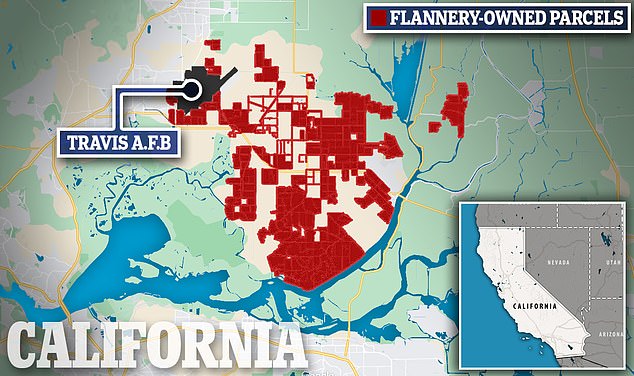 The investor group acquired approximately 53,000 acres in the region, valued at $1 billion, near Travis Air Force Base