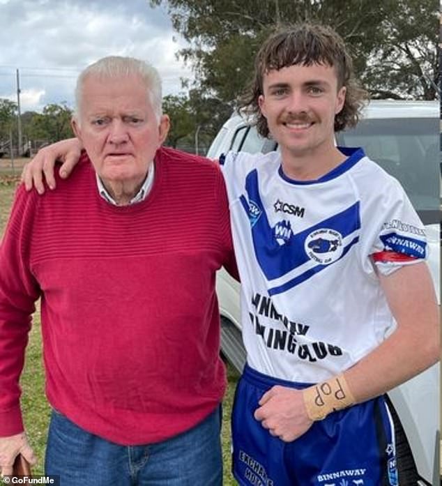 Young footballer Lincon Goard (right) has made great strides on his long road to recovery after being left paralysed just minutes into a rugby league match