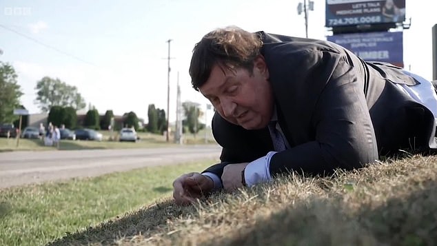 BBC political correspondent Gary O'Donoghue was filmed taking shelter on the ground behind his car just 10 minutes into Trump's speech as shots were fired