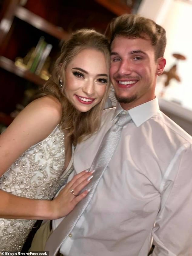 Bricen Rivers, 23, was in jail for holding his girlfriend Lauren Johnsen, 22, captive and brutally beating her while they were vacationing in Nashville