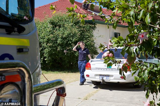 A member of Western Australia's Tactical Response Group was involved in Edwards' dramatic arrest in 2016 and has now revealed the chaotic nature of the killer's home (pictured during the raid)