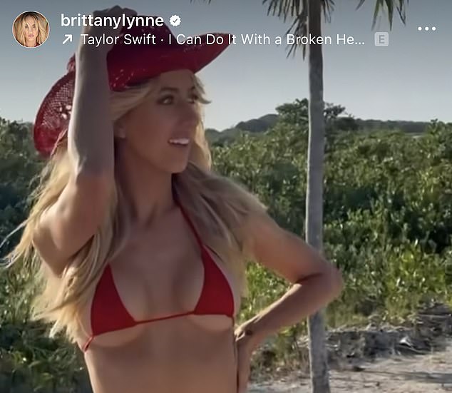 Brittany previously made her SI debut, which she celebrated with a Taylor Swift song