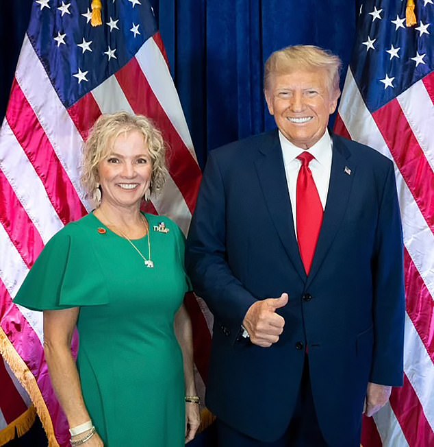 For 63-year-old Rep. Fanchon Blythe (pictured) of Nebraska, a mother of four, seeing Donald Trump in the flesh was evidence of divine intervention