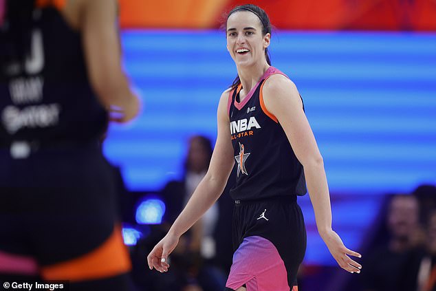 Caitlin Clark set the rookie record for assists in a WNBA All-Star Game on Saturday night