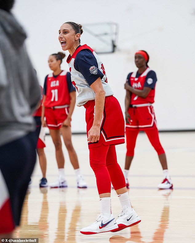 Taurasi was photographed training as Team USA prepares for the Olympic Games in Paris