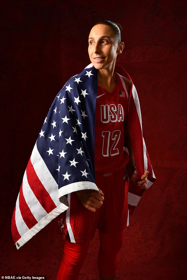 Diana Taurasi took part in a photoshoot in the US on Thursday following her recent injury