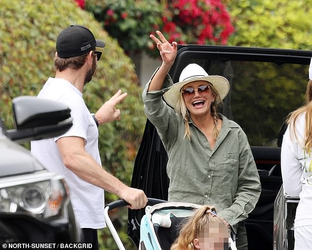 Cameron Diaz and her family joined Chris Pratt and his pregnant wife Katherine Schwarzenegger for a 4th of July celebration in Montecito, California