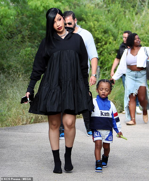 Cardi B continued her daughter Kulture's lavish sixth birthday celebration on Wednesday by taking her family to the zoo in Paris, France