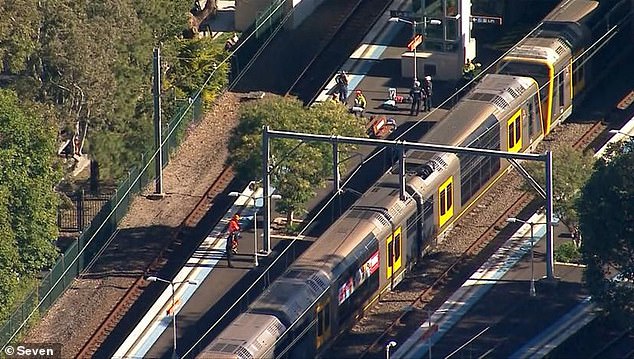 A child in a stroller and an adult have died at a train station