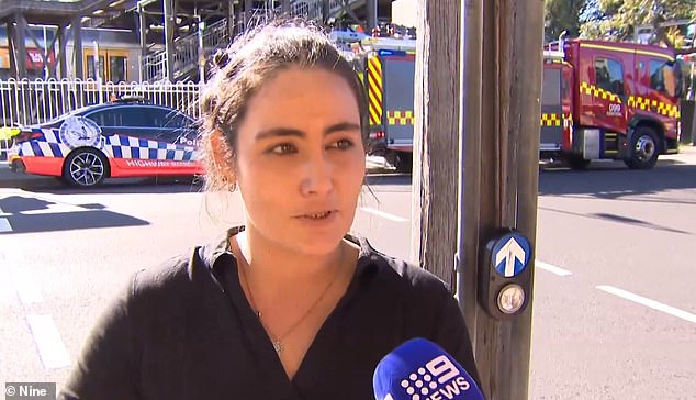 A woman, Lauren Langelaar, ran to the platform after hearing the mother's screams and had to hold her while emergency services searched for her husband and children