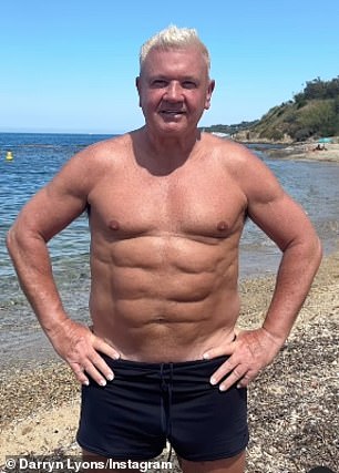 Darryn Lyons confirmed on Instagram in July that his infamous fake abs are still there and correct